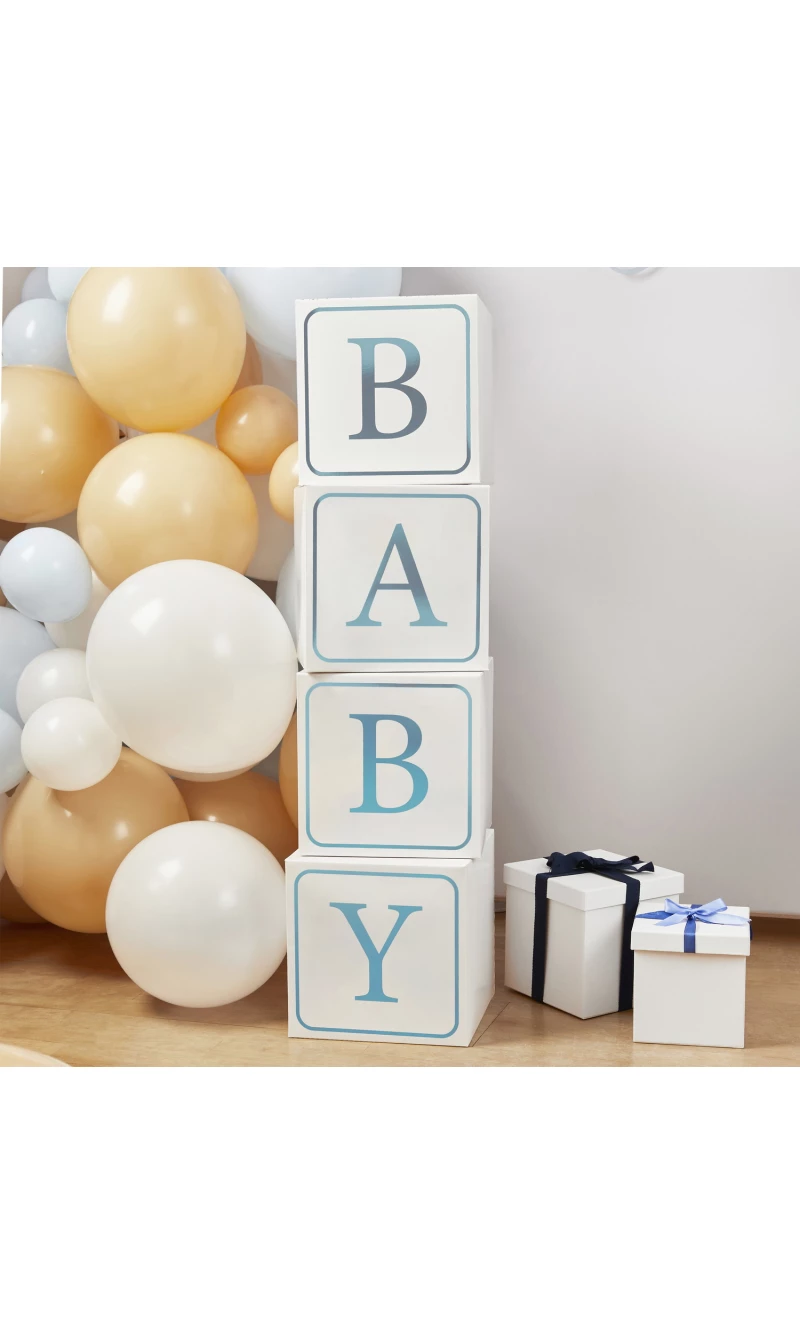 Blue Baby Jumbo Blocks 4 pcs