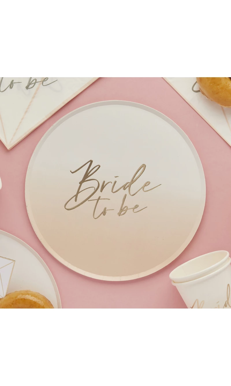 Bride To Be Paper Plates 8 pcs