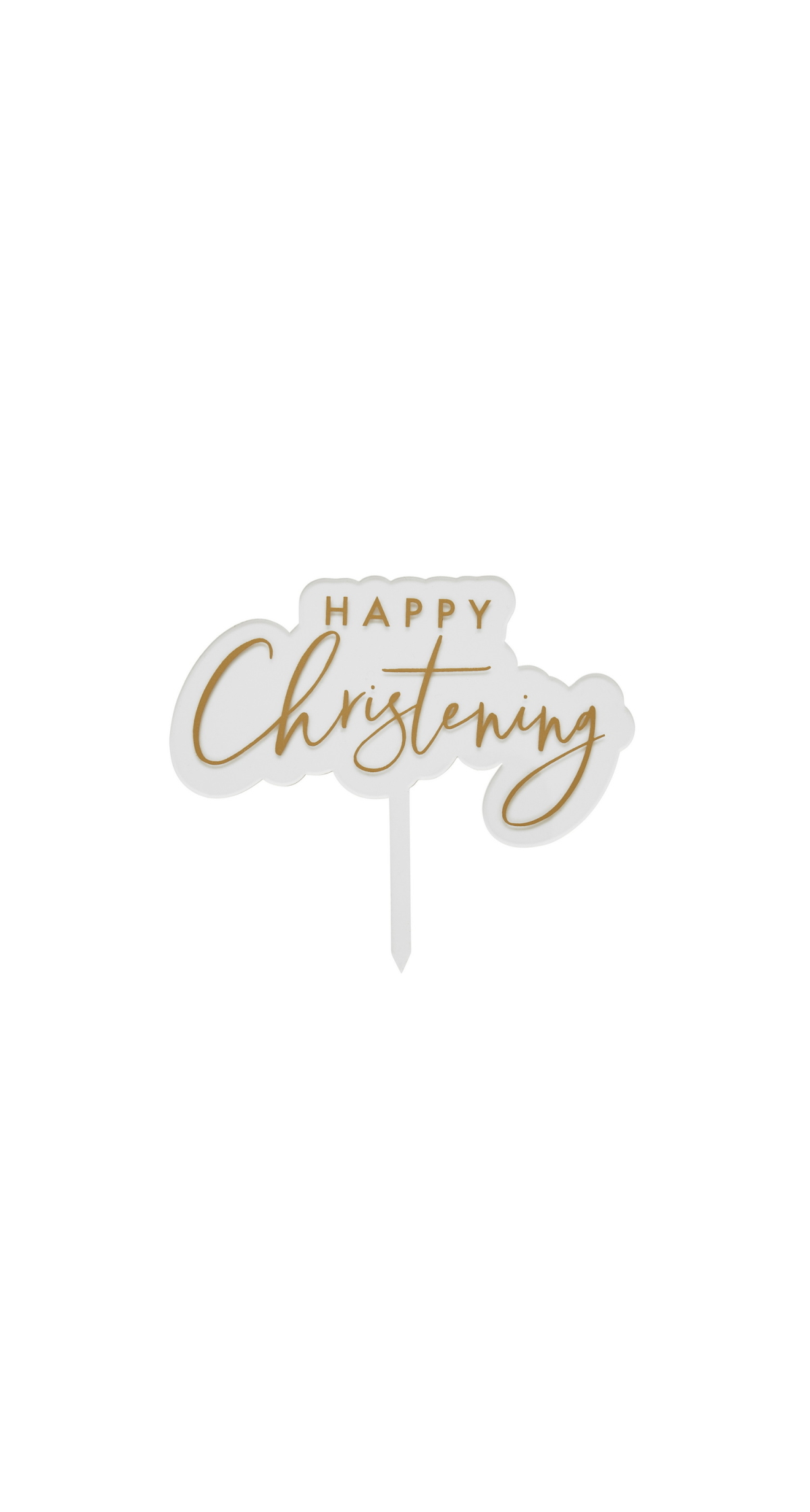 Happy Christening Acrylic Cake Topper - Image 2
