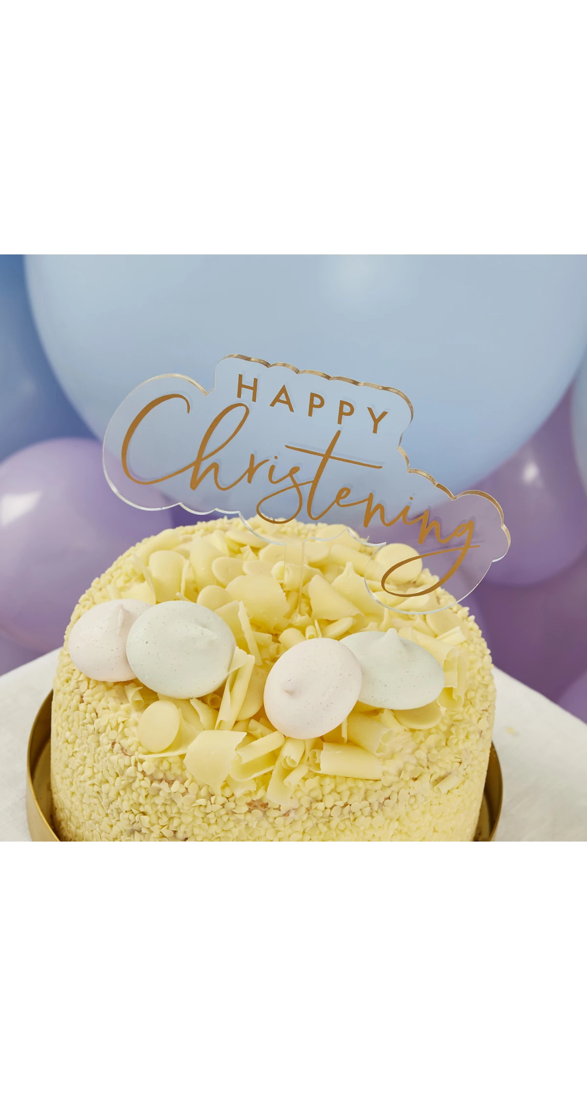 Happy Christening Acrylic Cake Topper - Image 4