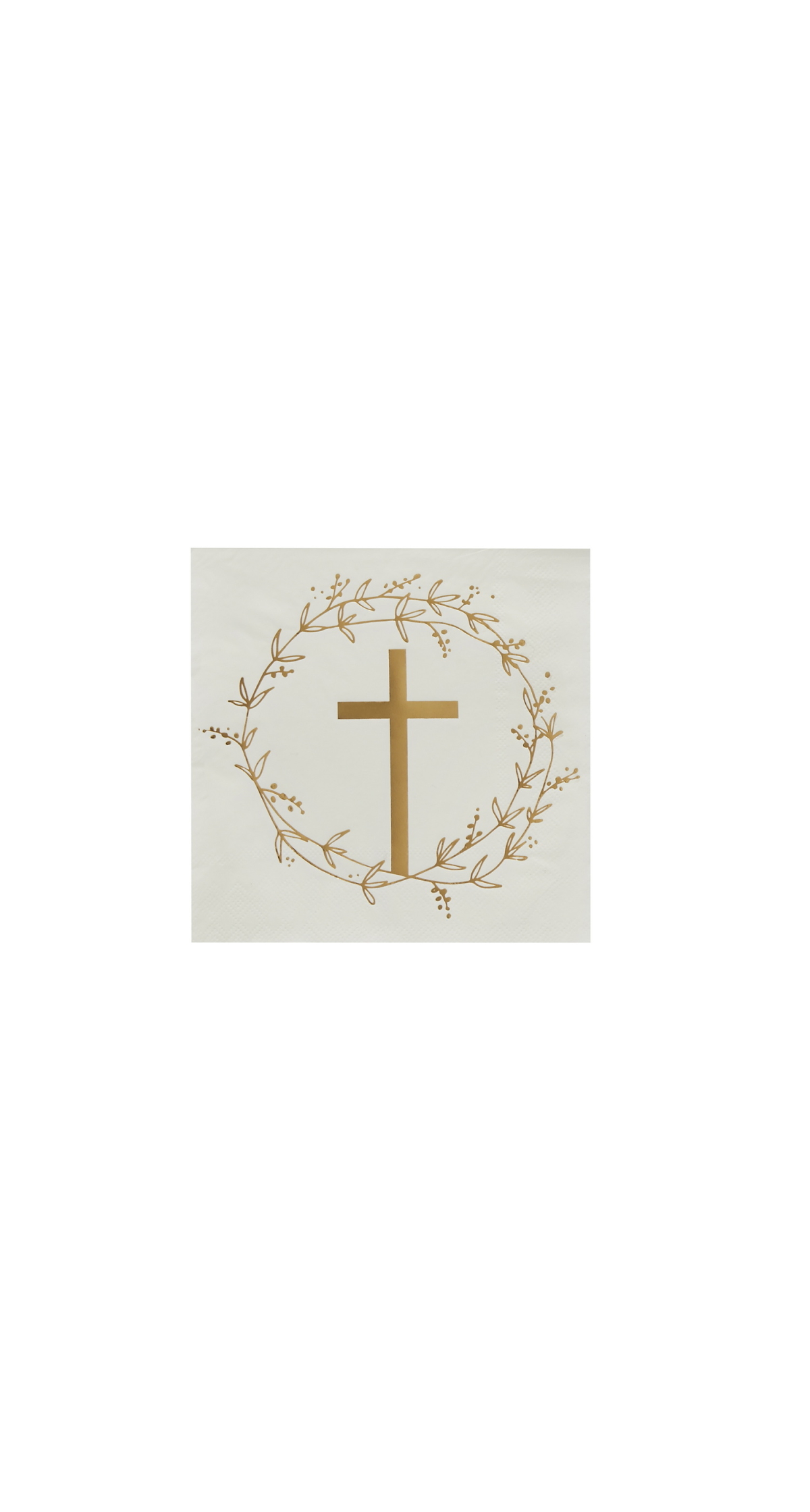 Gold Cross Paper Napkins 16 pcs - Image 2
