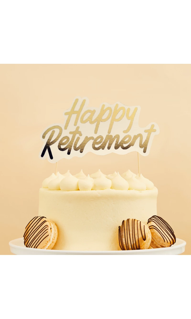 Happy Retirement Card Cake Topper