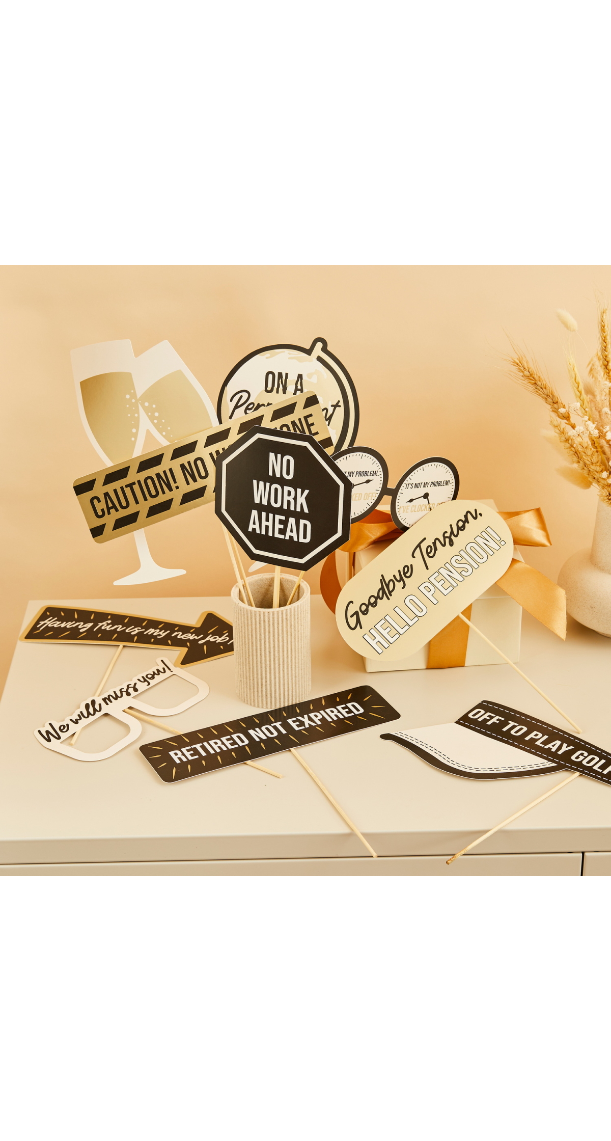 Retirement Photo Booth Props 10 Pack - Image 3