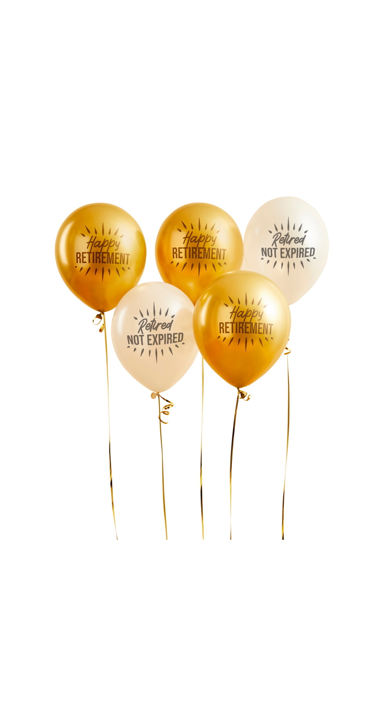 Happy Retirement Latex 12 Balloons 5 Pack