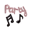 Rose Gold Party Musical Note 14 Foil Balloon Garland - Image 2