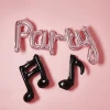 Rose Gold Party Musical Note 14 Foil Balloon Garland