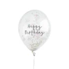 Iridescent Happy Birthday Confetti 12 Inch Latex Balloons 5pk - Image 2