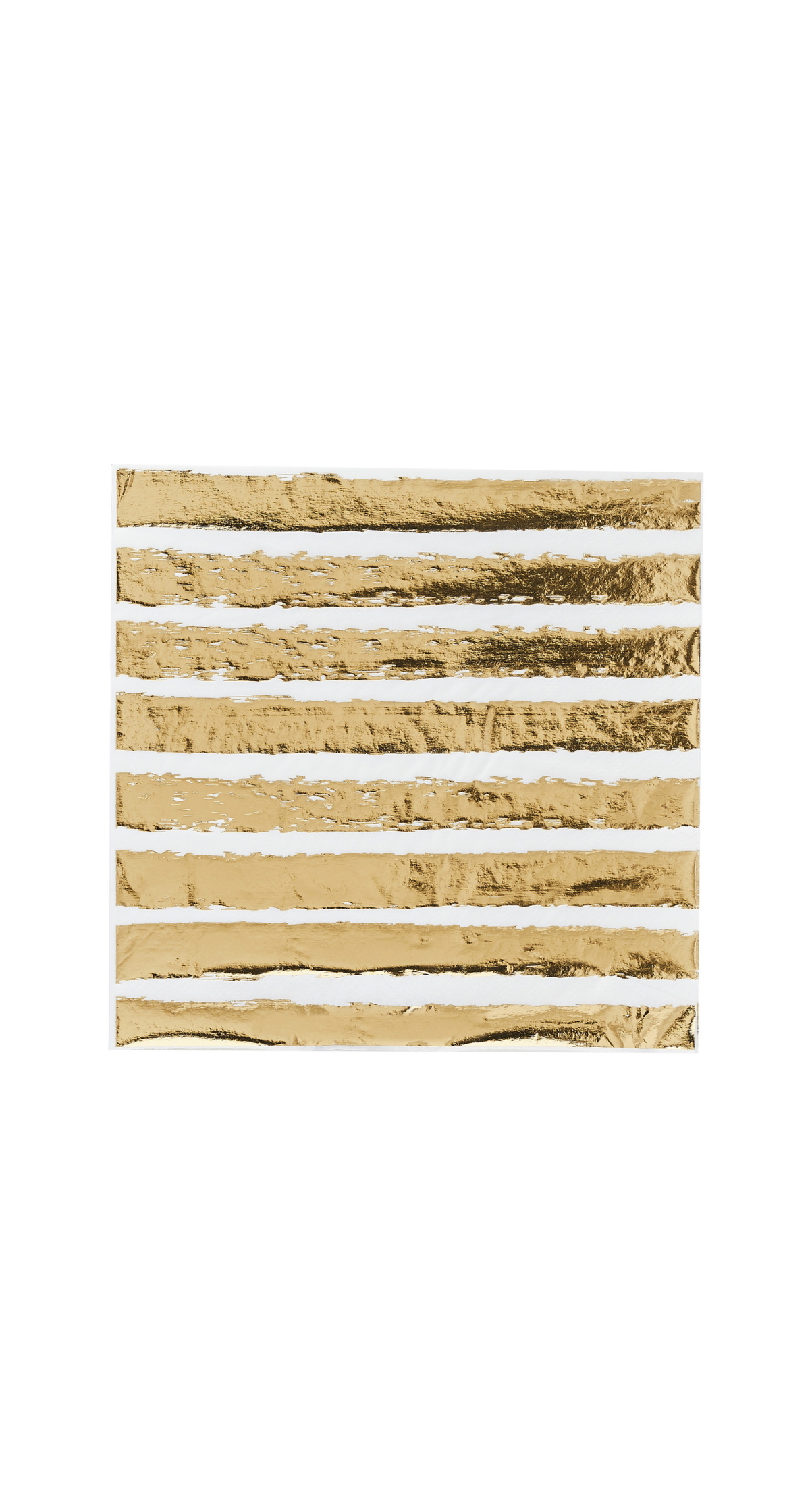 Gold Striped Napkins 16pk (165x165mm) - Image 2