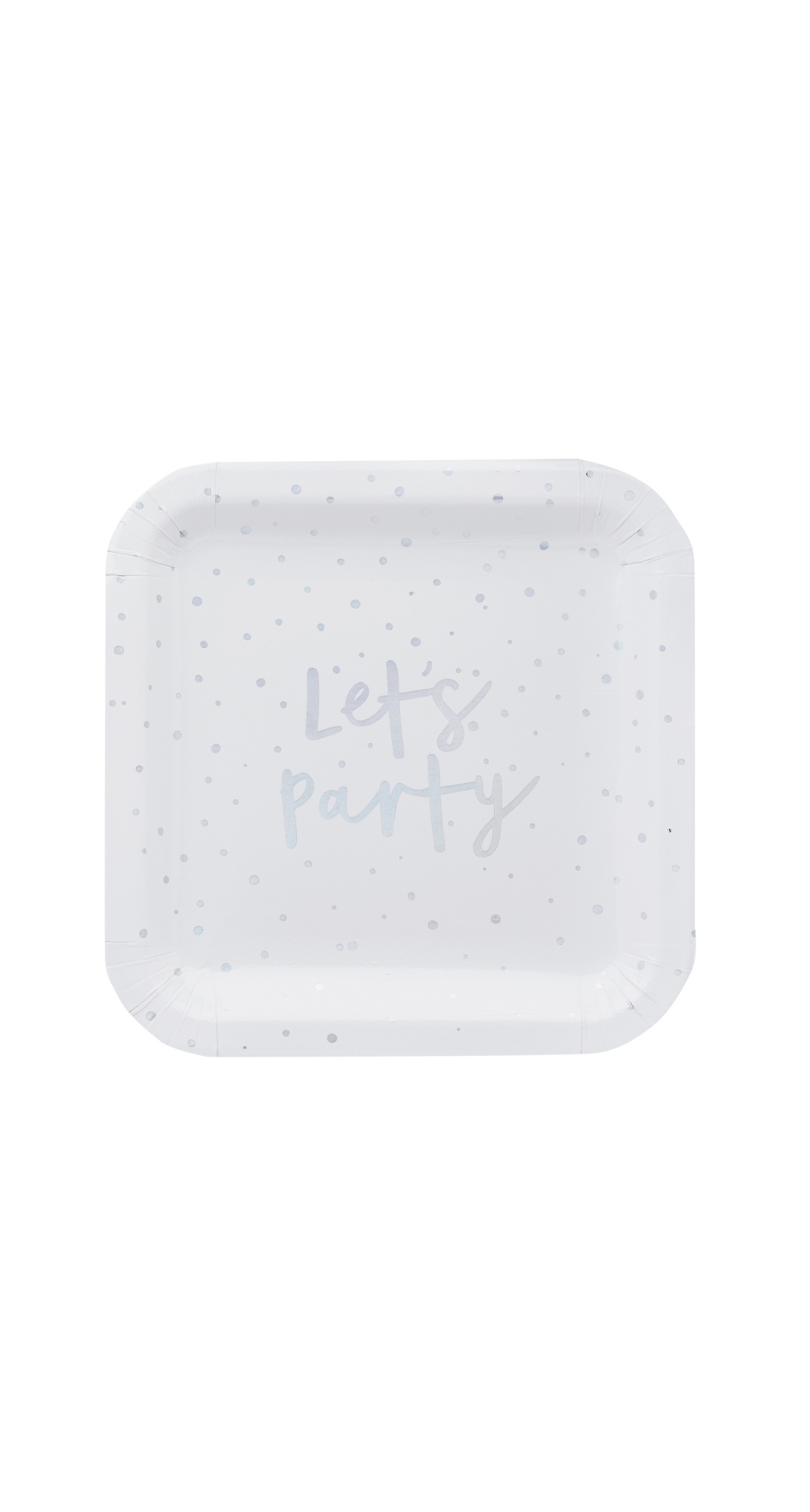 Iridescent Let's Party Paper Plates 8 pcs - Image 3