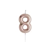 Rose Gold No.8 Candle (H)89x(W)39mm