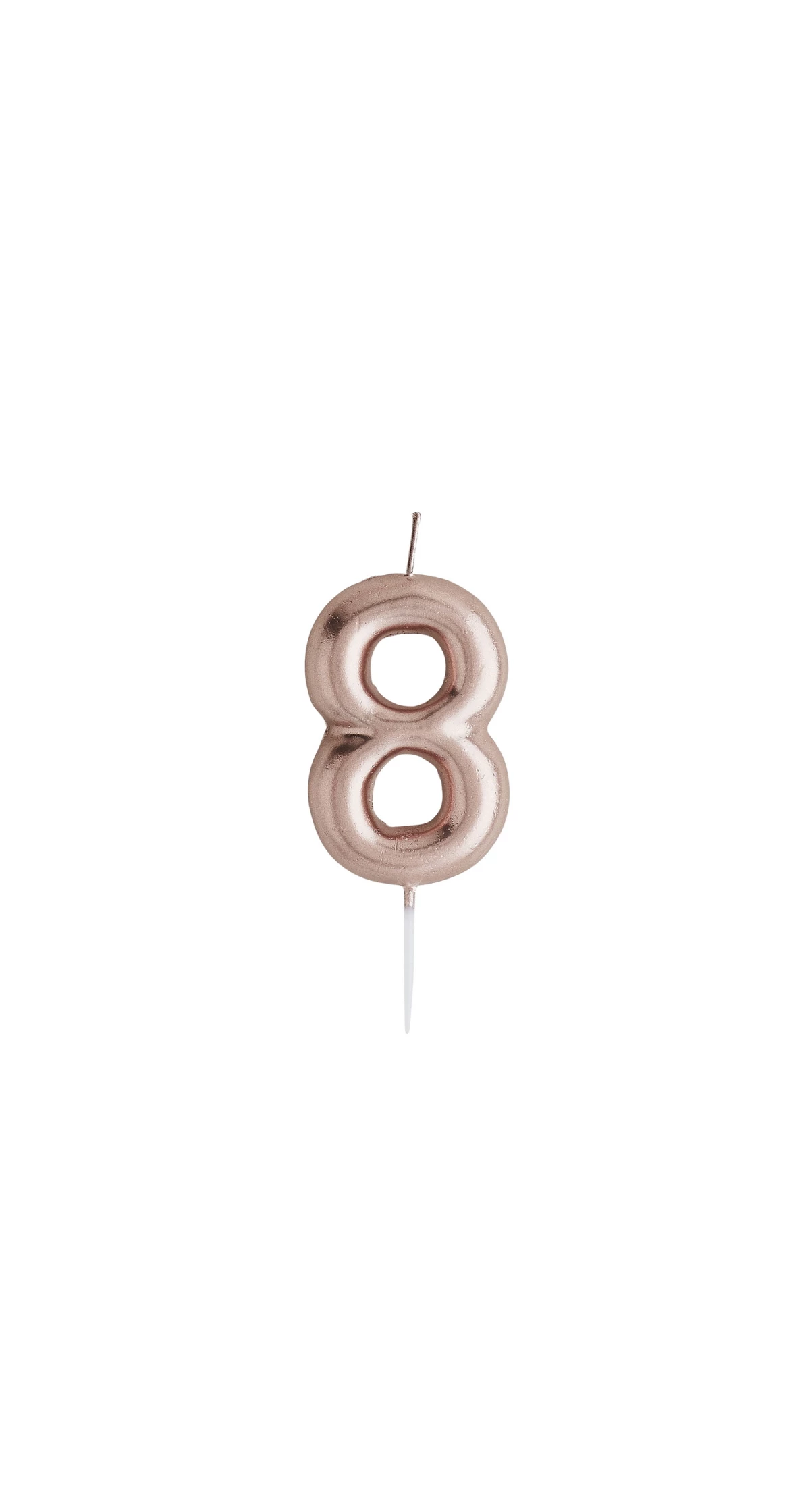 Rose Gold No.8 Candle (H)89x(W)39mm - Image 2