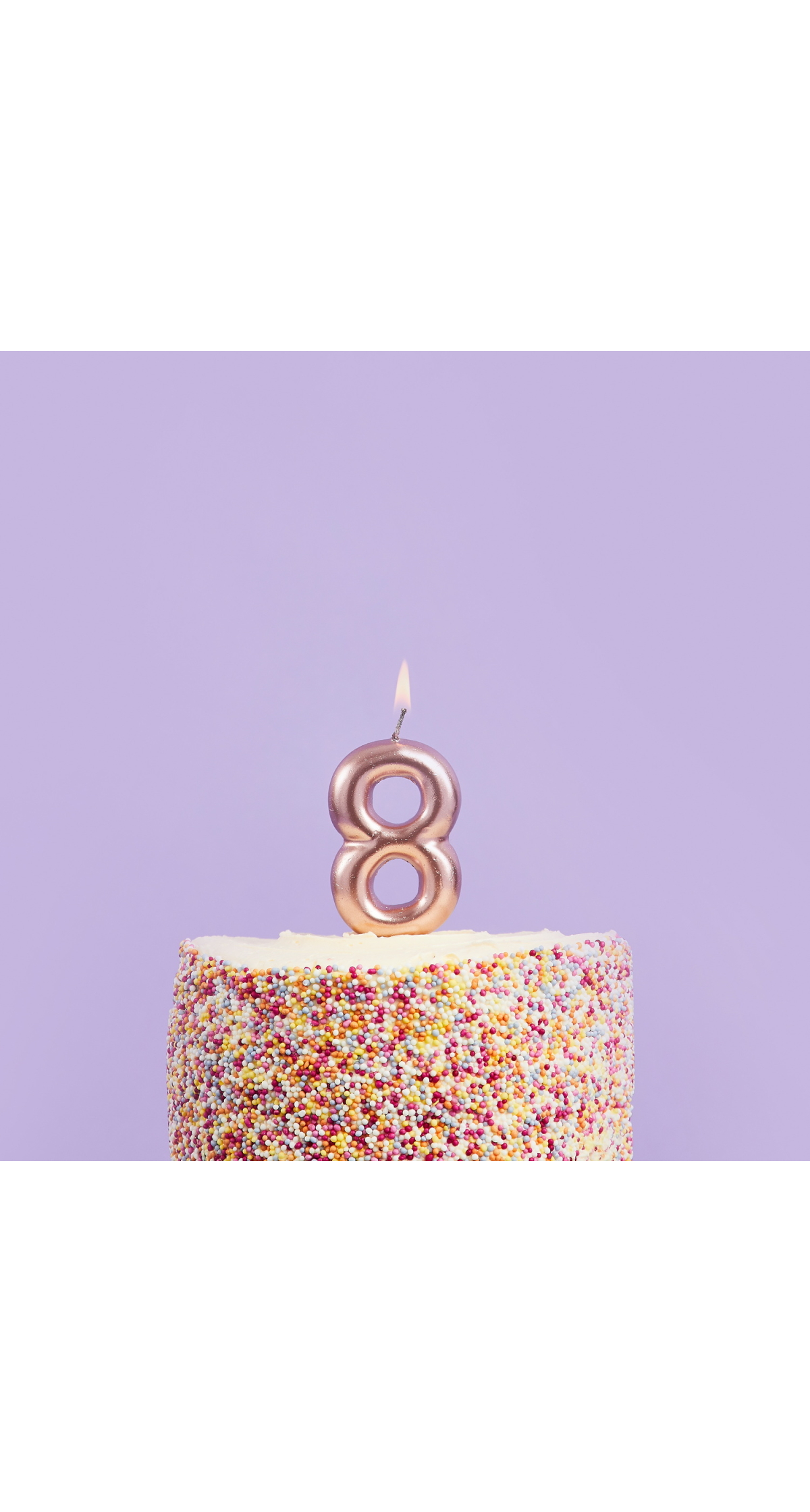 Rose Gold No.8 Candle (H)89x(W)39mm - Image 3