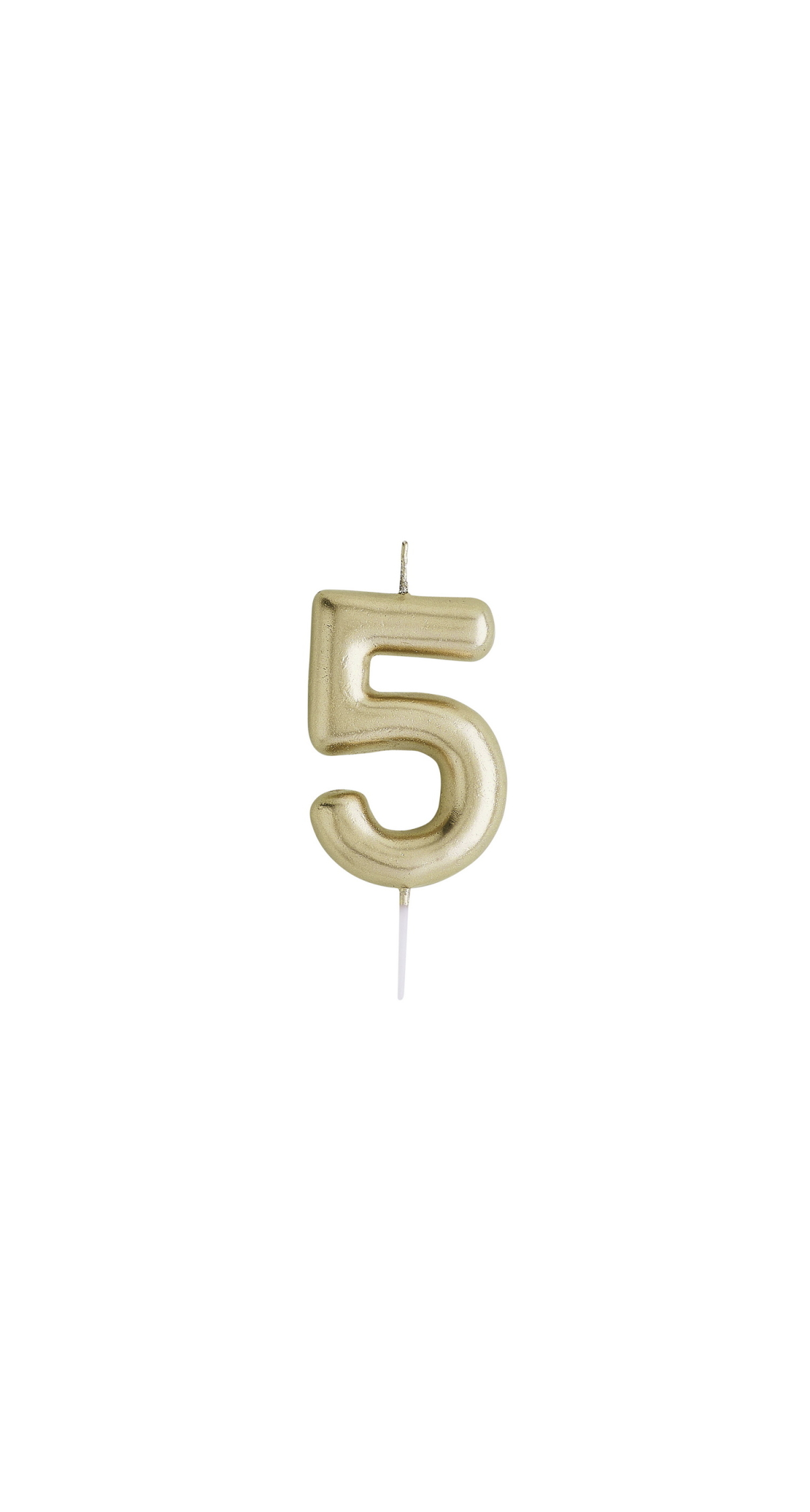 Gold No.5 Candle (H)84x(W)40mm