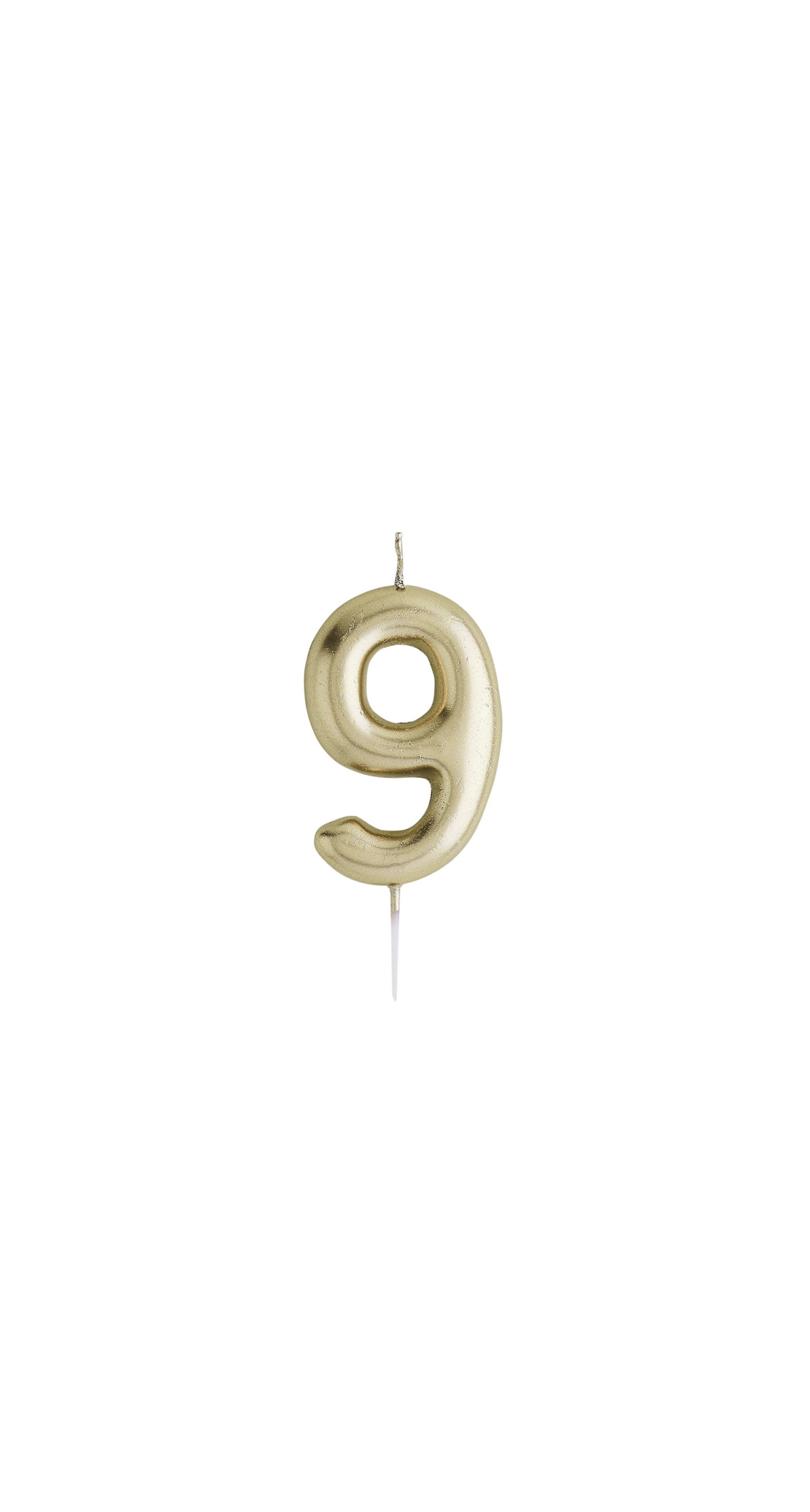 Gold No.9 Candle (H)84x(W)40mm
