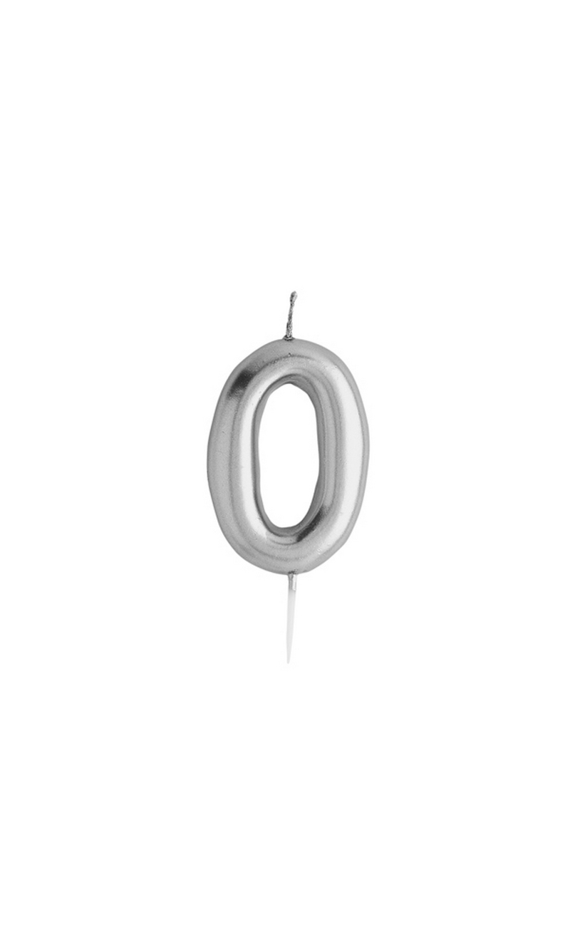 Silver No.0 Candle (H)84x(W)42mm