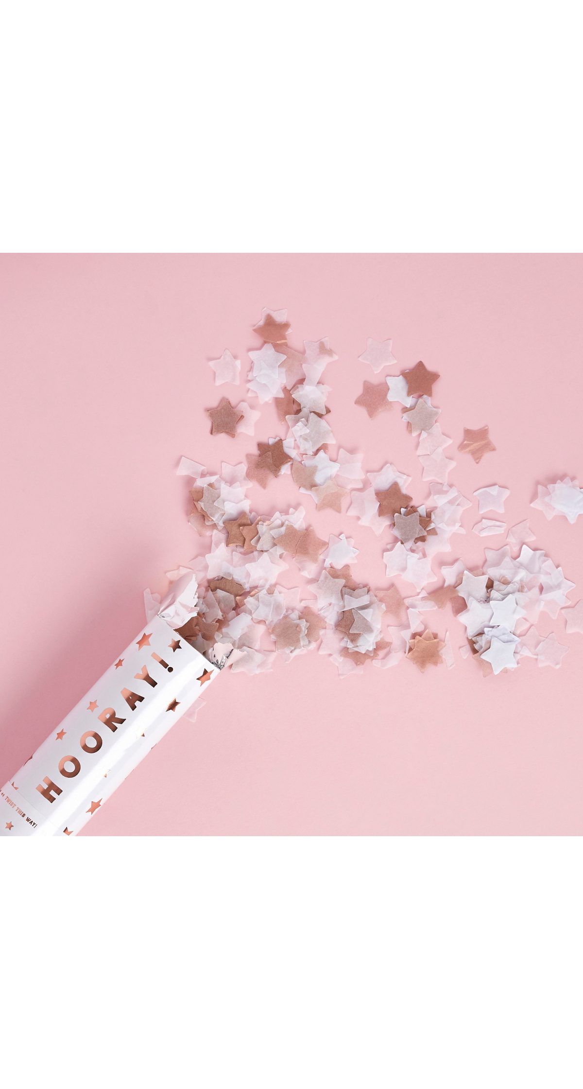 Rose Gold Confetti  (H)20 (W) 5cm