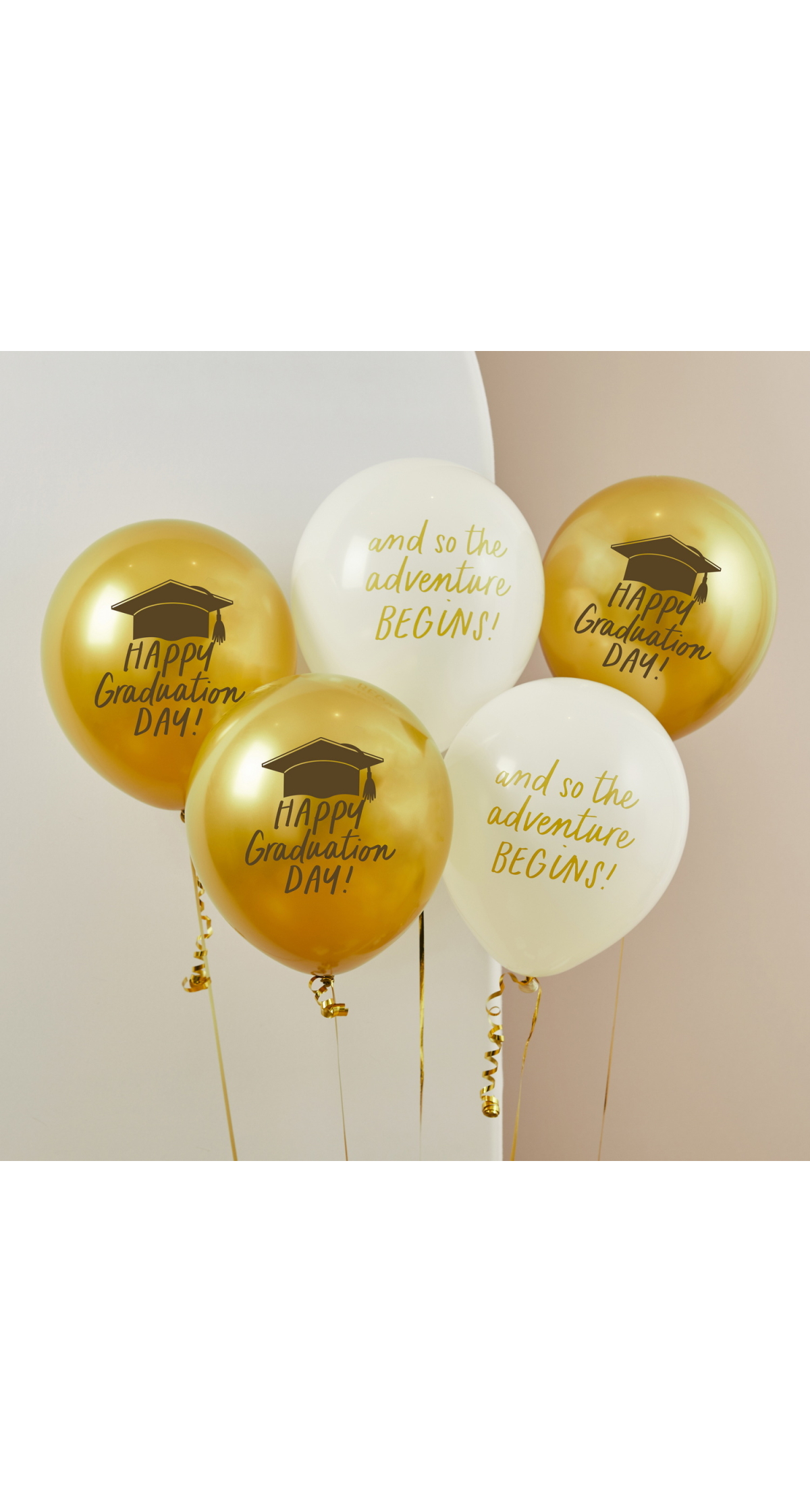 Graduation 12 Inch Latex Balloons 5 Pack