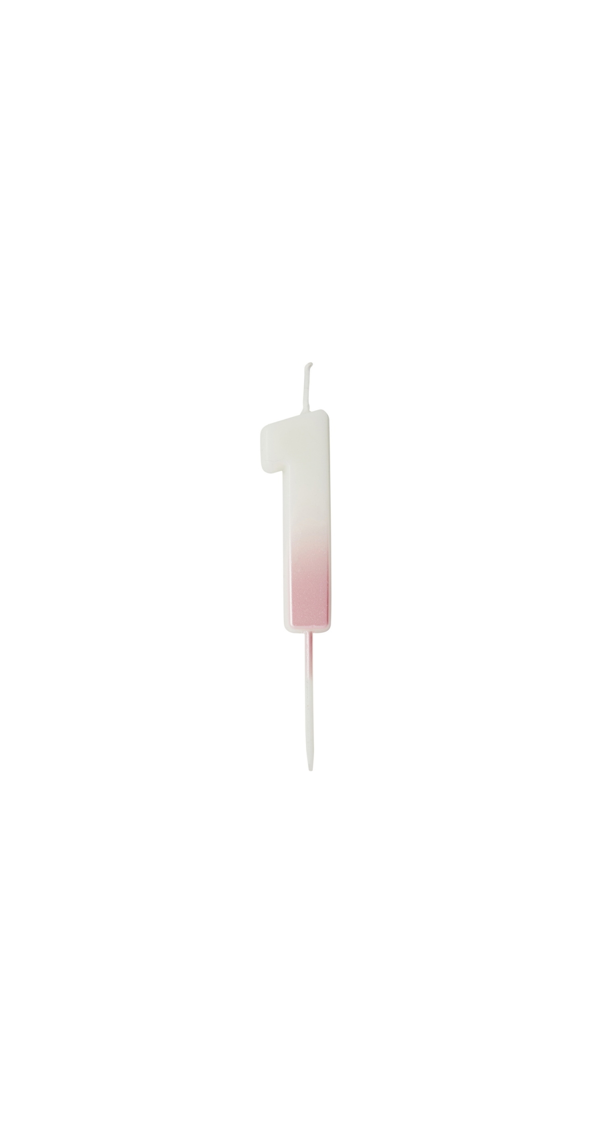 Pink Ombre Number 1 Wax Candle
