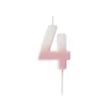 Pink Ombre Number 4 Wax Candle