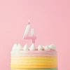 Pink Ombre Number 4 Wax Candle - Image 3