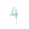 Blue Ombre Number 4 Wax Candle