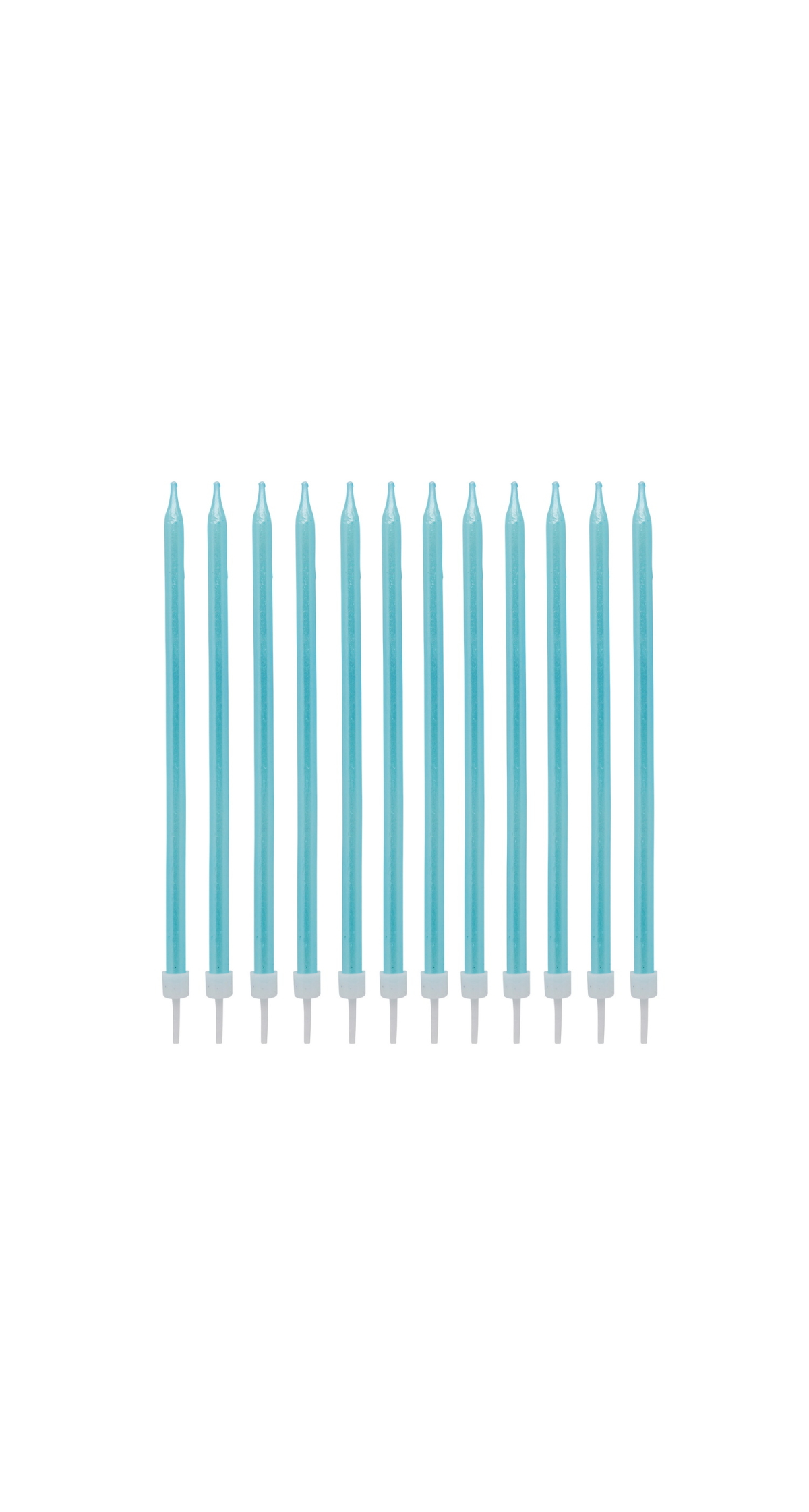 Blue Tall Skinny Wax Candles 12 Pack - Image 2