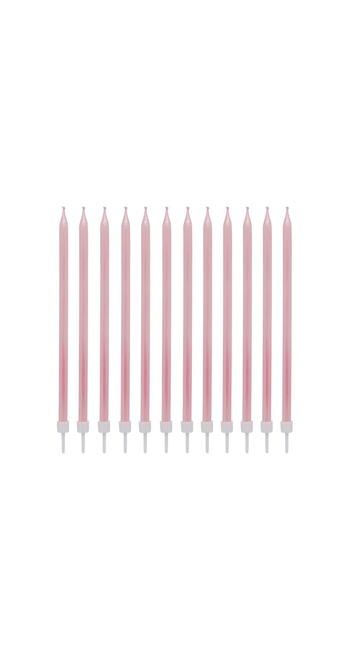 Pink Tall Skinny Wax Candles 12 Pack - Image 2