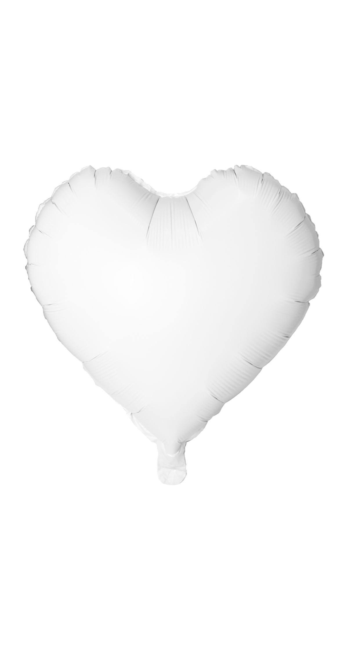 Solid Standard Heart Foil Balloon 18 Inch - White