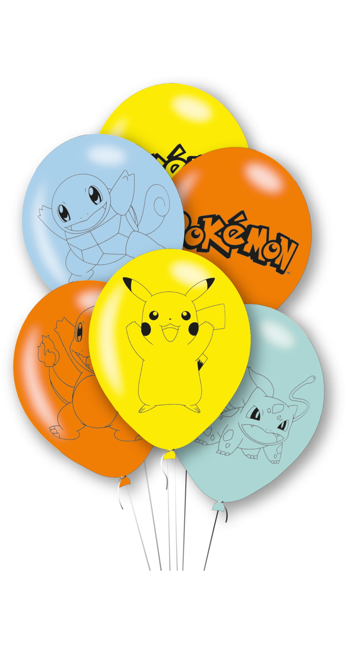 Pokemon Latex Balloons 11 Inch - 6pk