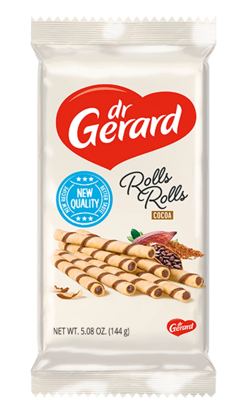 Dr Gerard Wafer Rolls Rolls Cocoa - 144g