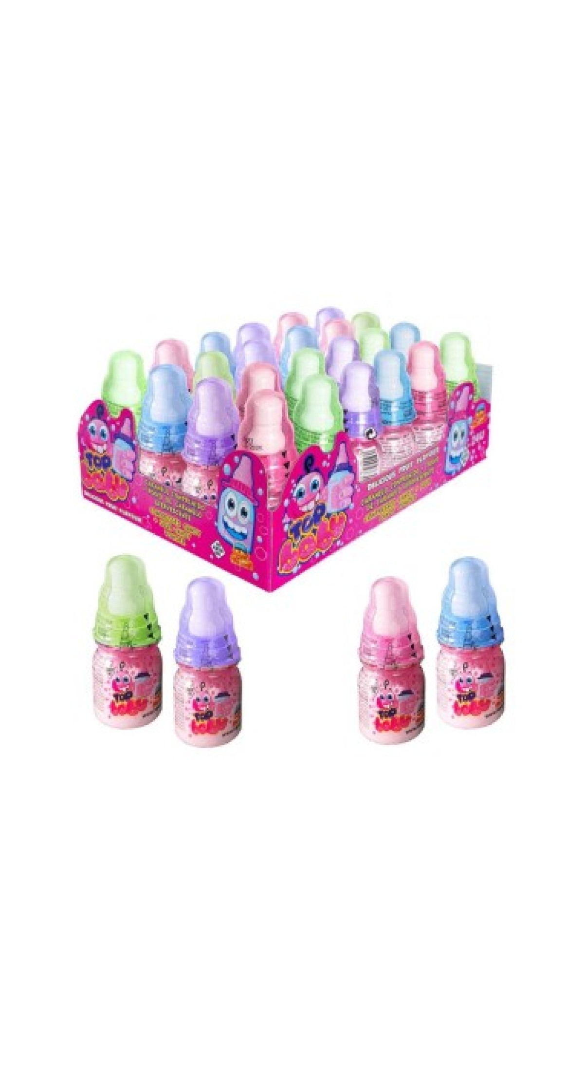 Top Baby Strawberry Compressed Candy With Fizzy Powder - 30g