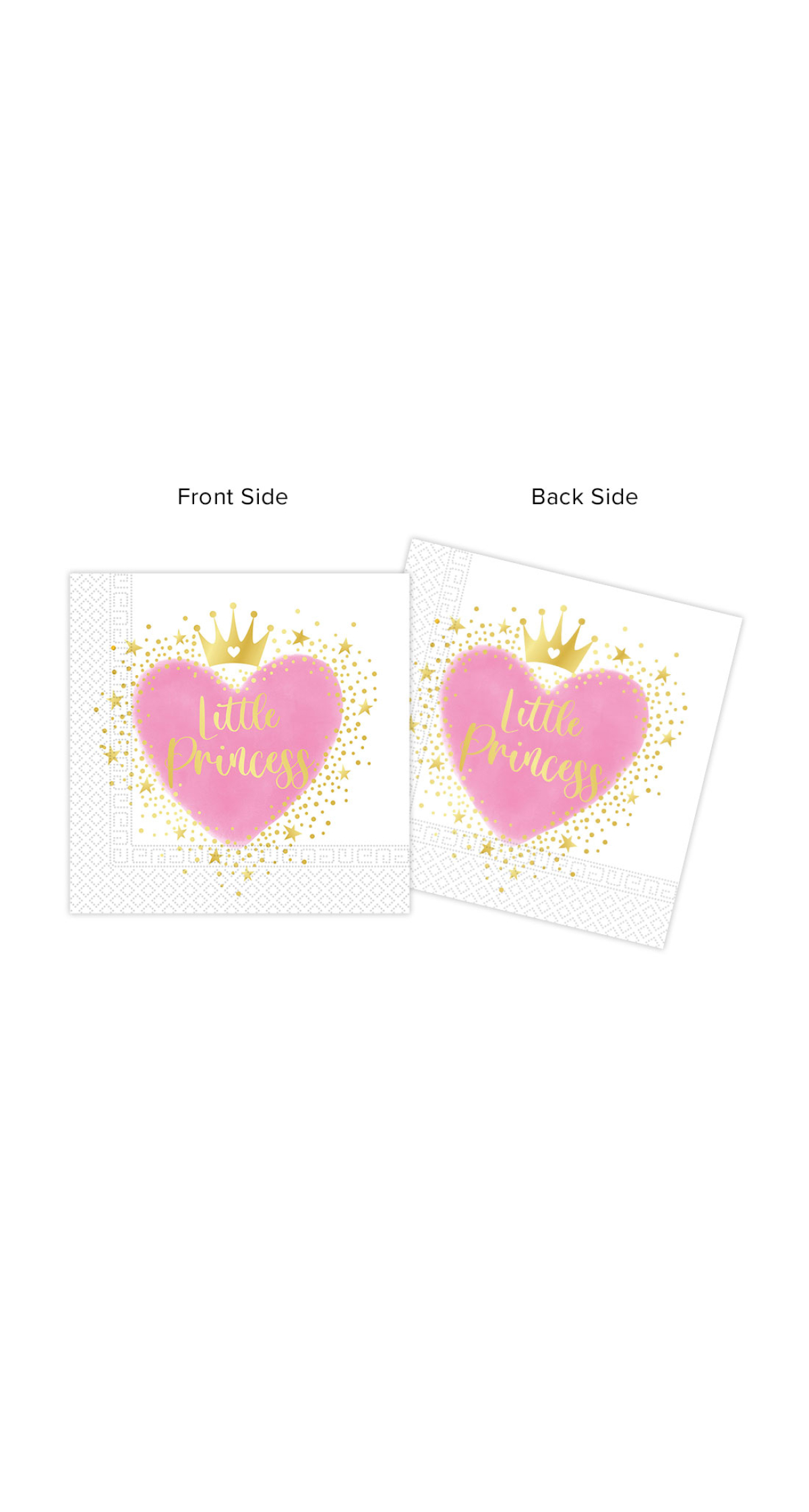 My Little Princess FSC Paper Napkins 33x33cm - 20pk - Image 3