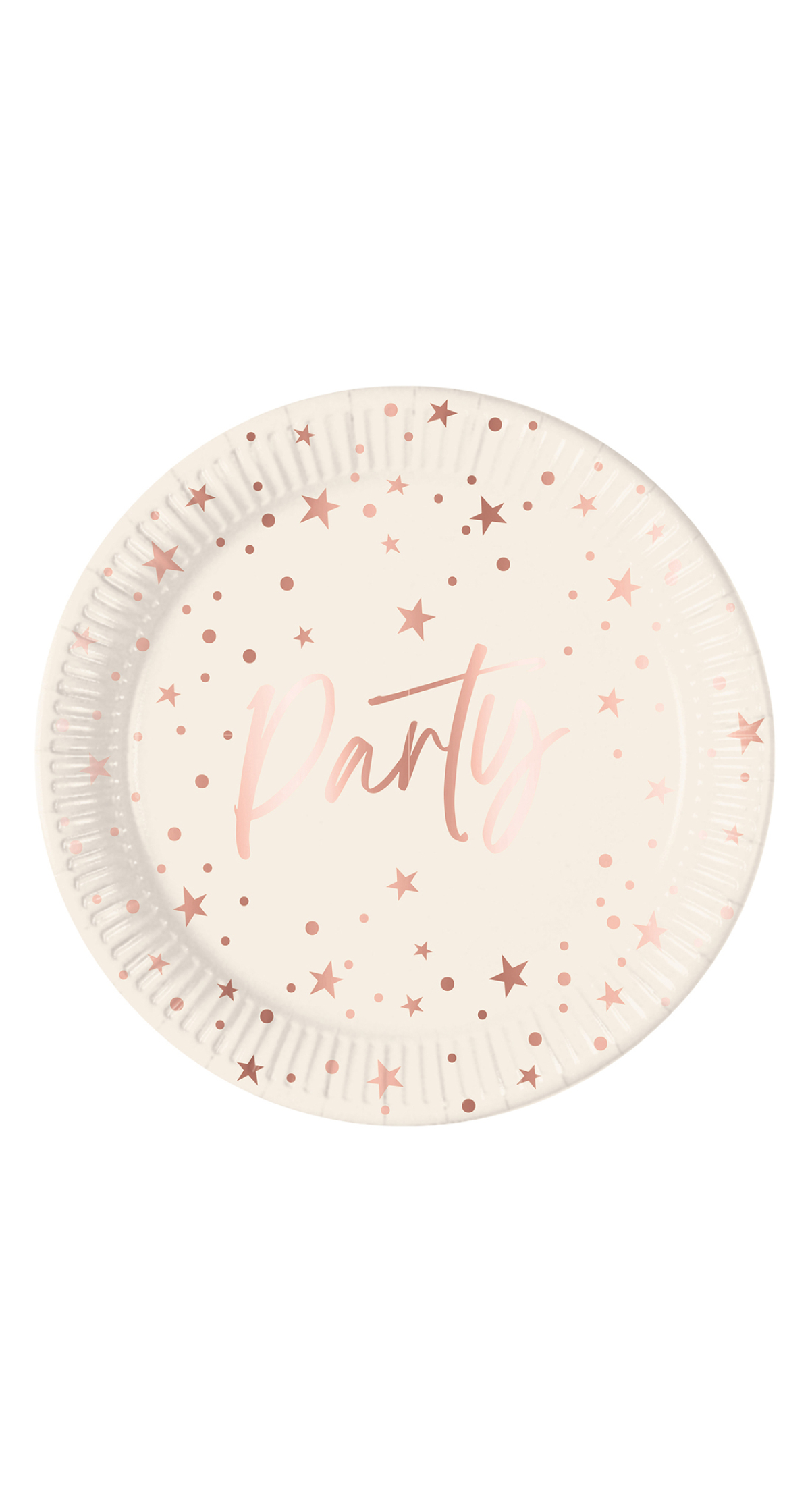 Rose Gold Party FSC Paper Plates Large 23cm - 8pk