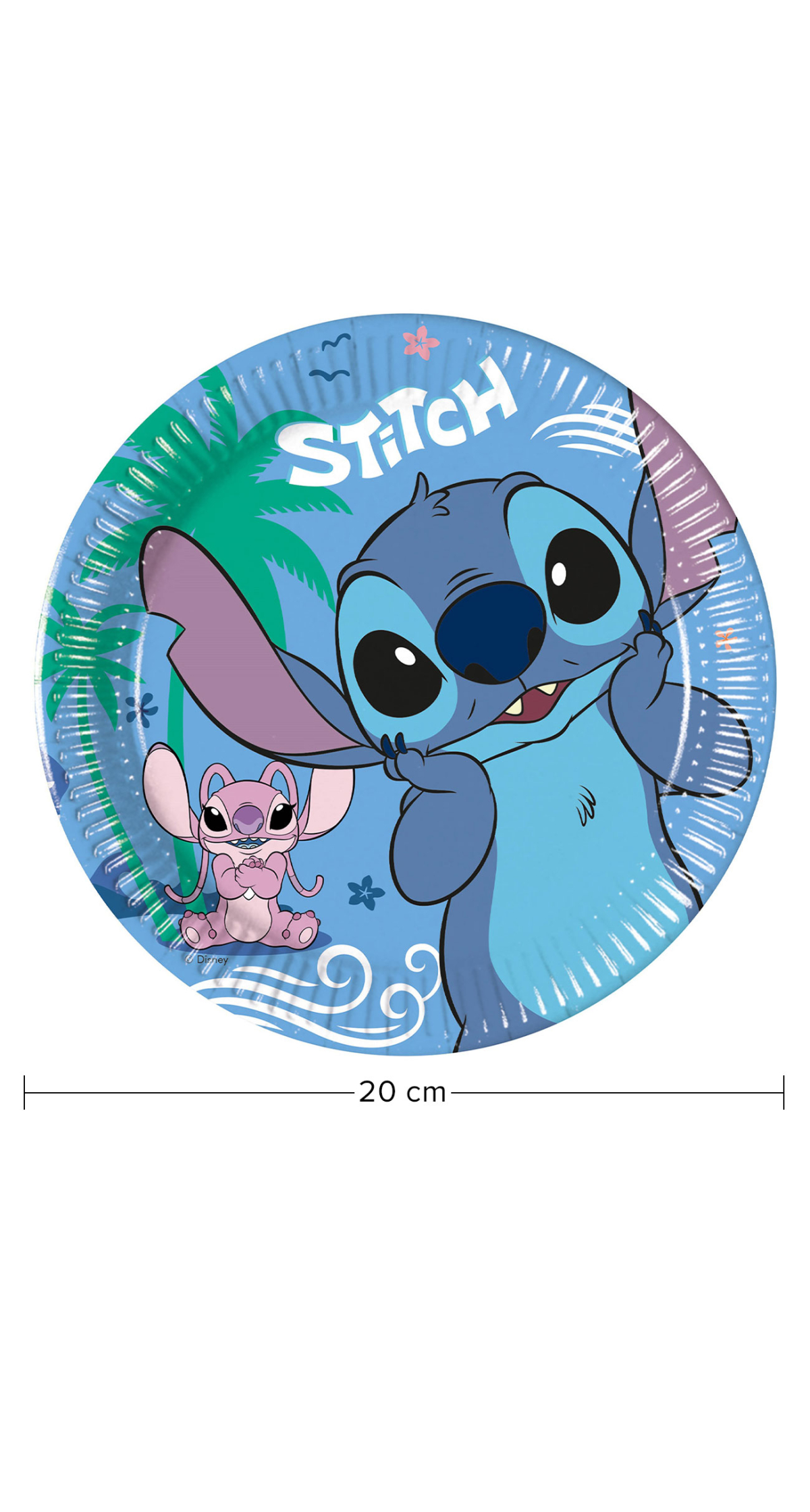 Stitch Party Plates 20cm - 8pk - Image 2
