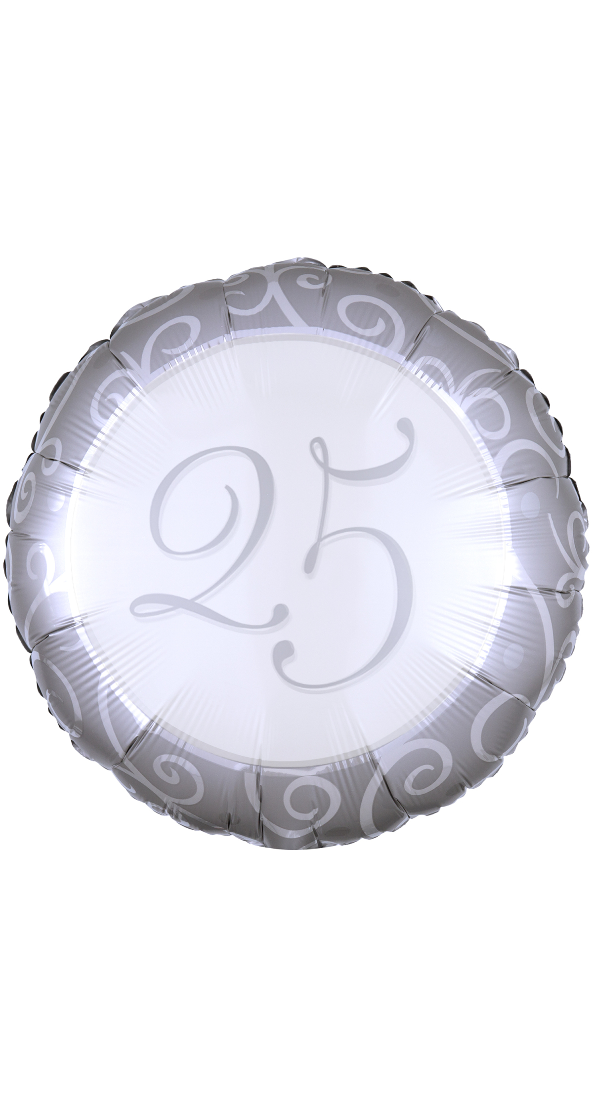 Silver 25th Anniversary Foil Balloon - 43 cm