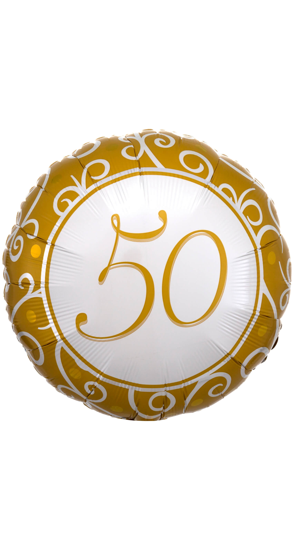 Gold 50th Anniversary Foil Balloon - 43 cm