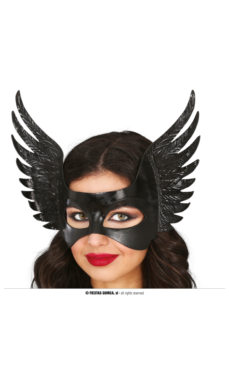 Black Mask With Wings - Adult One Size