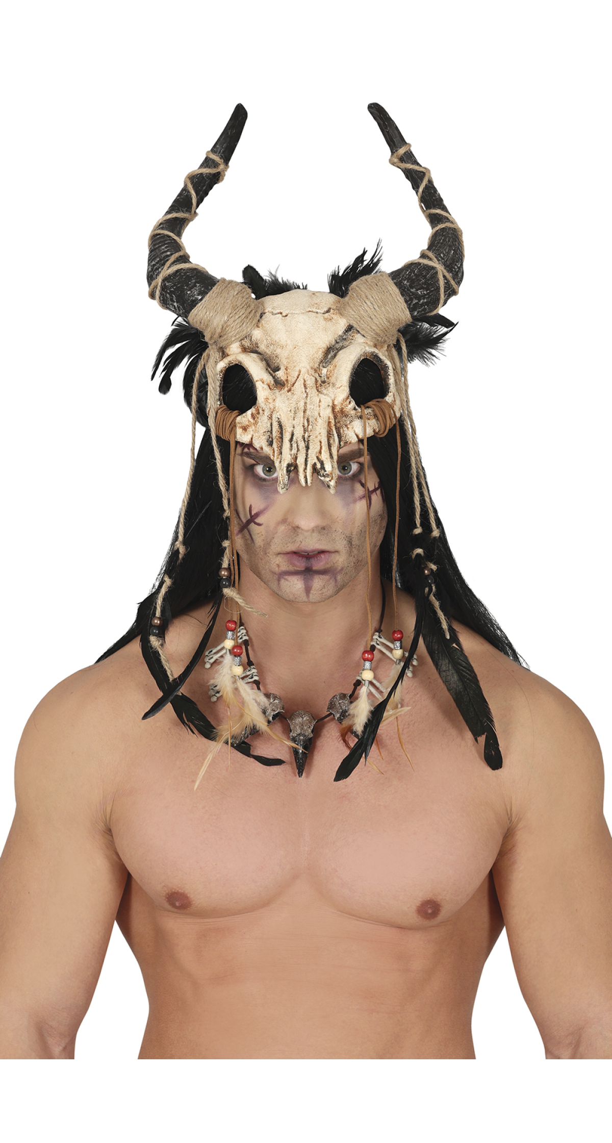 Ram Half Mask Ram Skull - Adult One Size