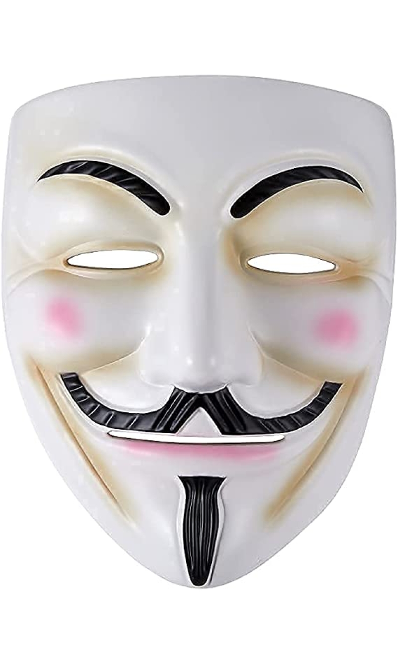V For Vendetta (Anonymous Hacker) Mask - One Size