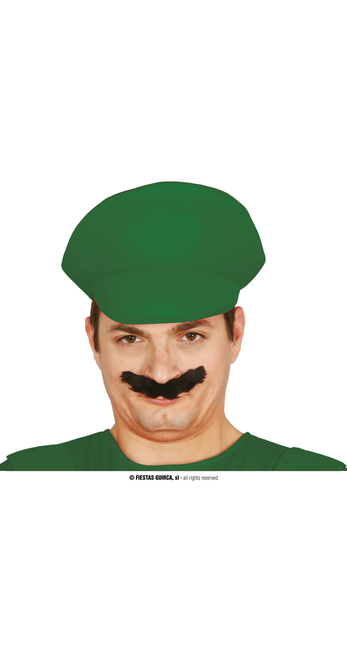 Luigi Super Mario Green Plumber Cap - Adult One Size