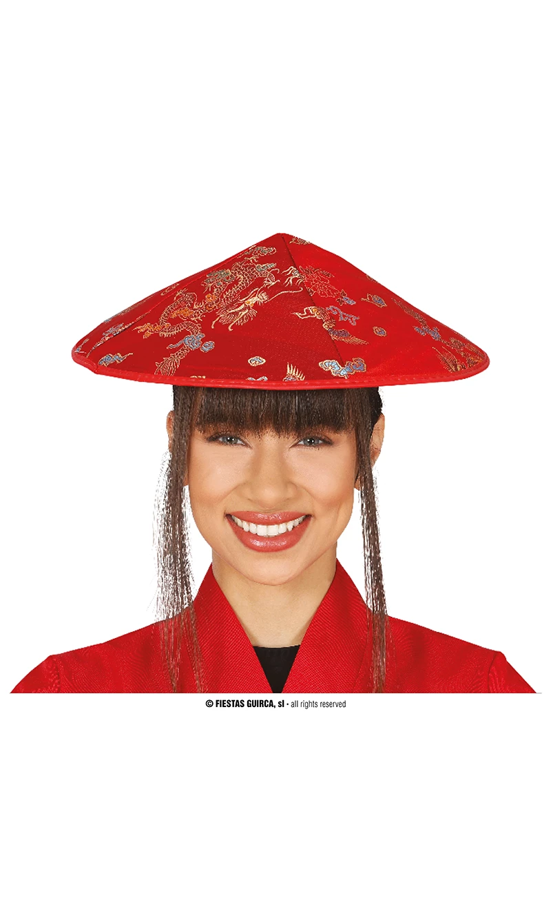 Red Japanese Hat - Adult One Size