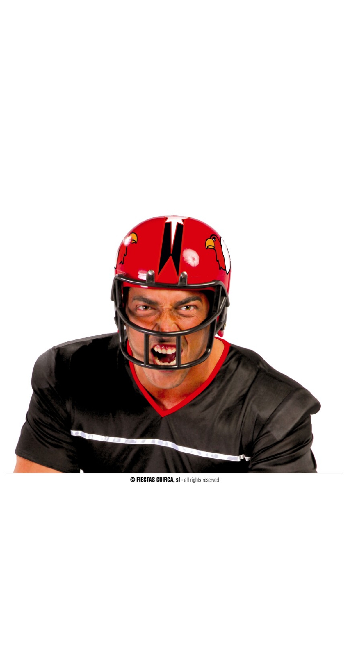 American Football Helmet Red - Adult One Size
