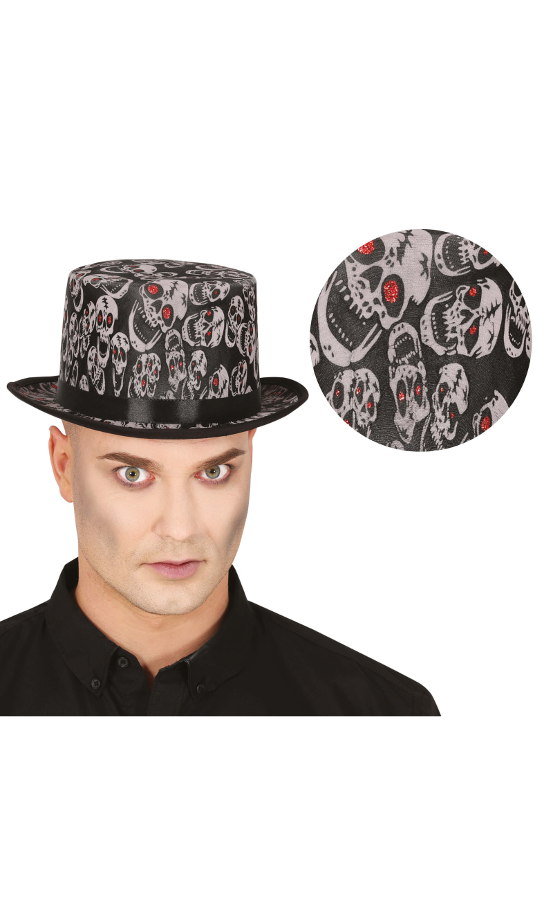 Halloween Hat With Skulls - Adult One Size