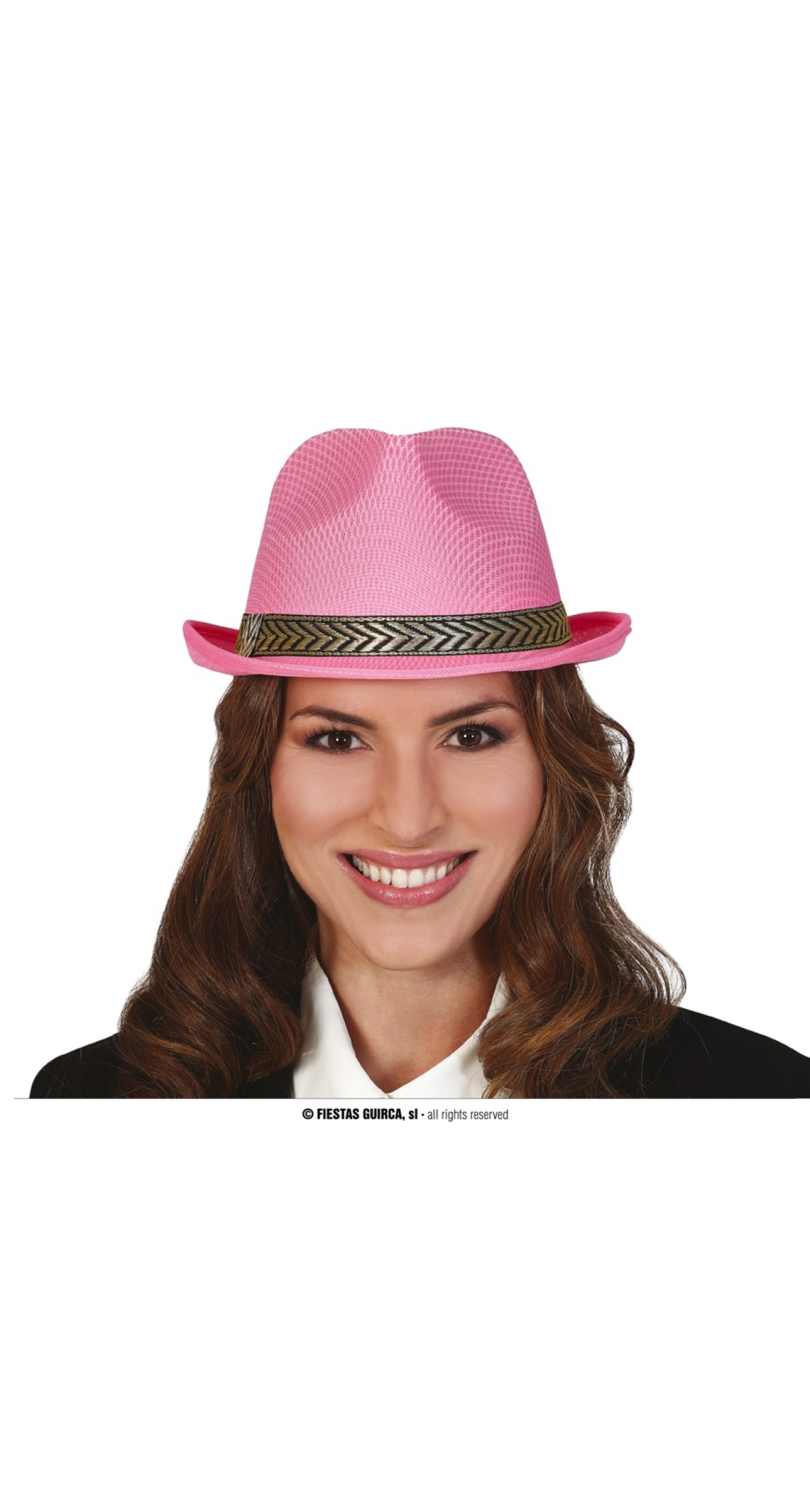 Pink Gangster Hat - Adult One Size