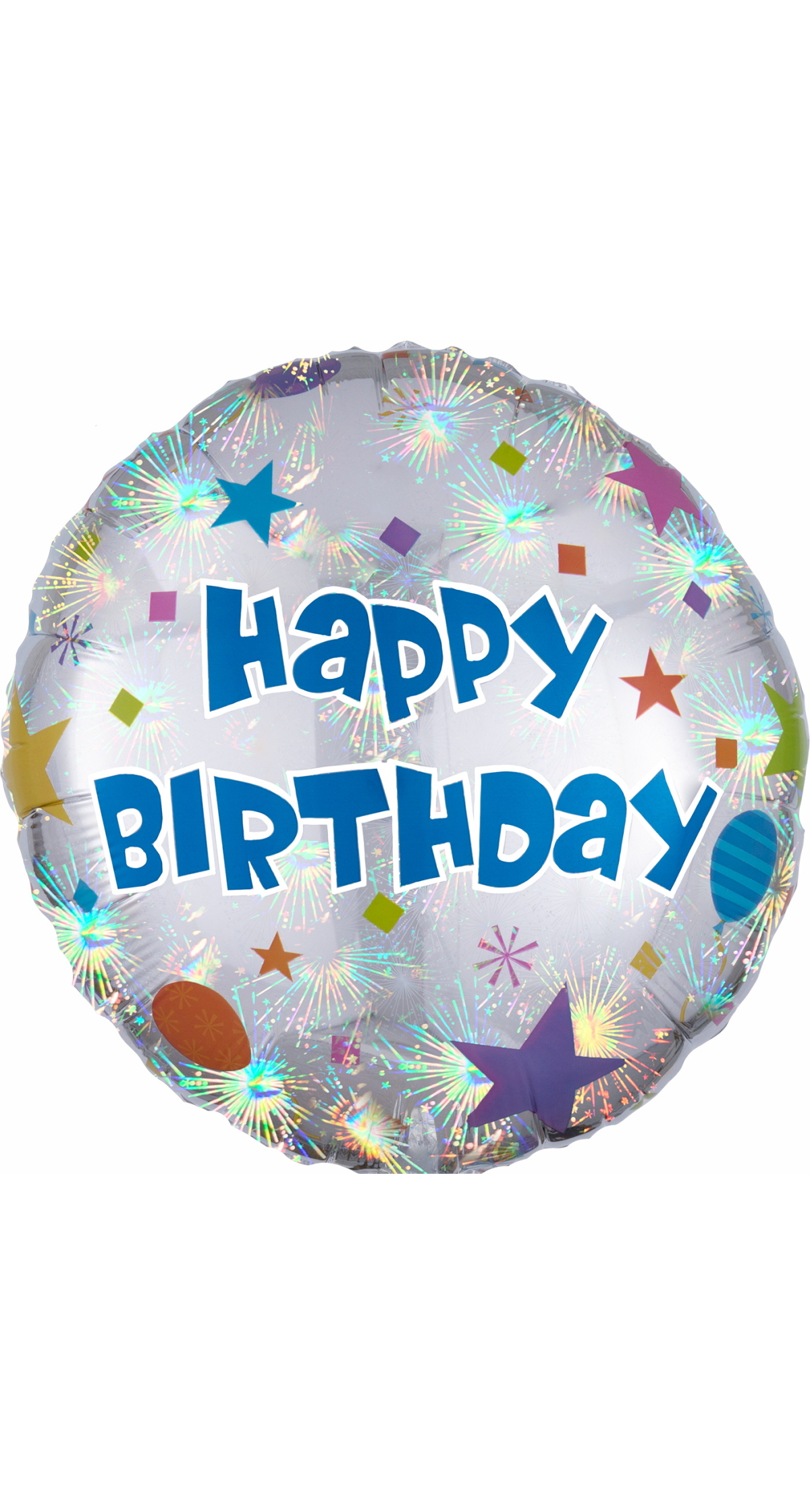 Happy Birthday Confetti Standard Circle Foil Balloon 17" (42cm)
