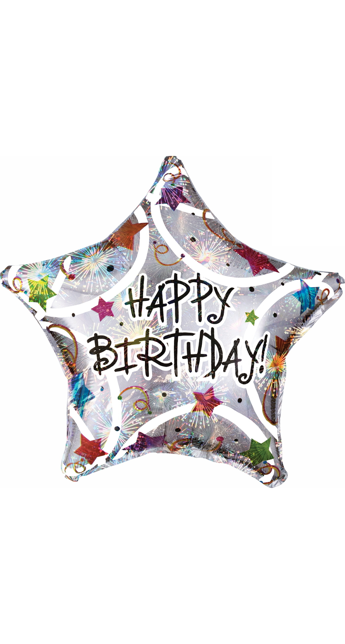 Happy Birthday Stars Standard Star Foil Balloon 17" (42cm)