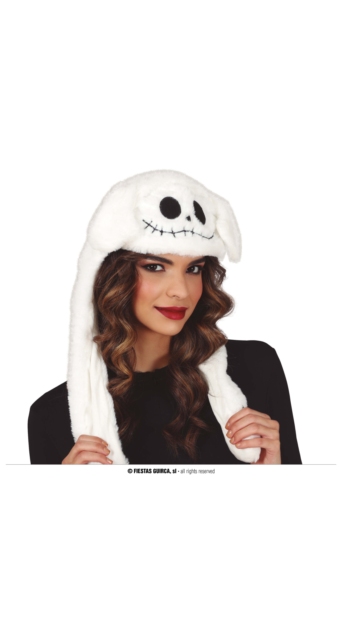 Halloween Plush Ghost Beanie Hat With Movement