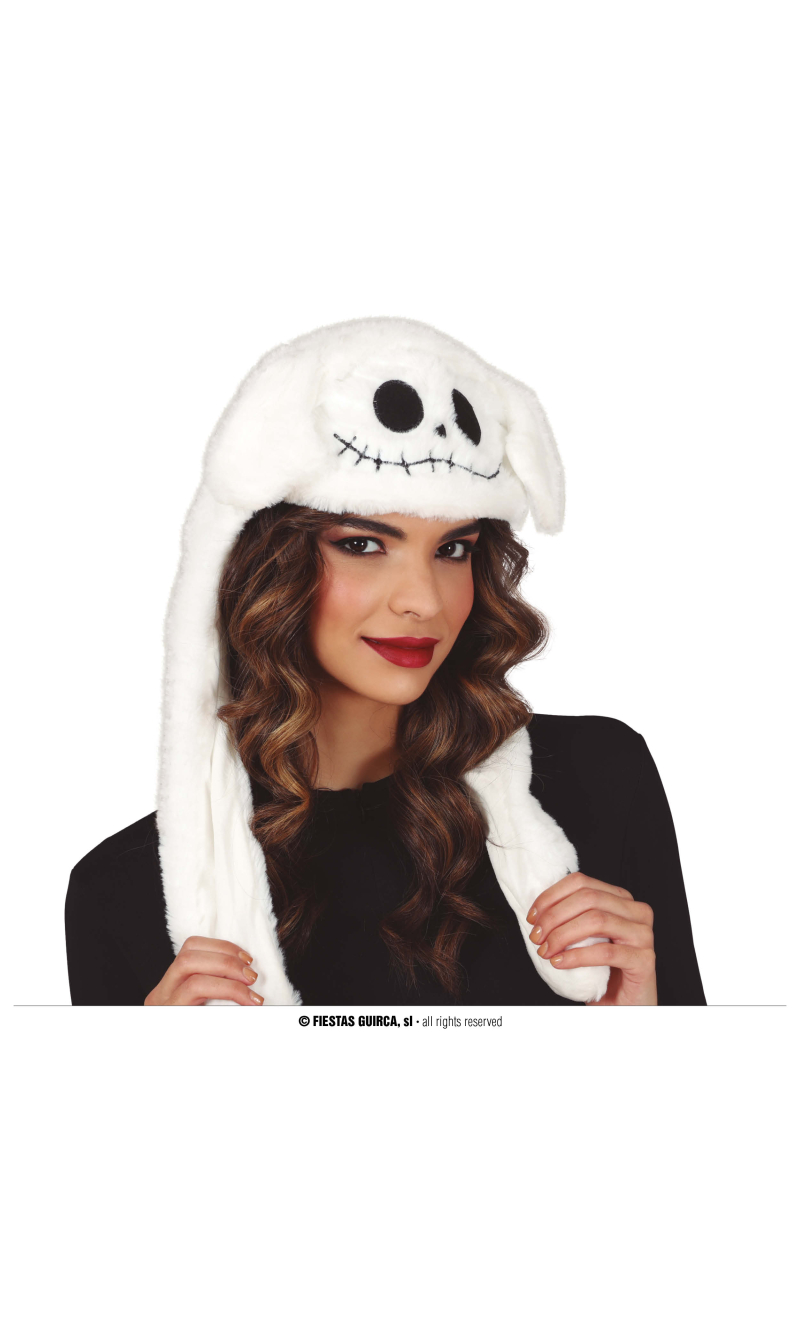Halloween Plush Ghost Beanie Hat With Movement