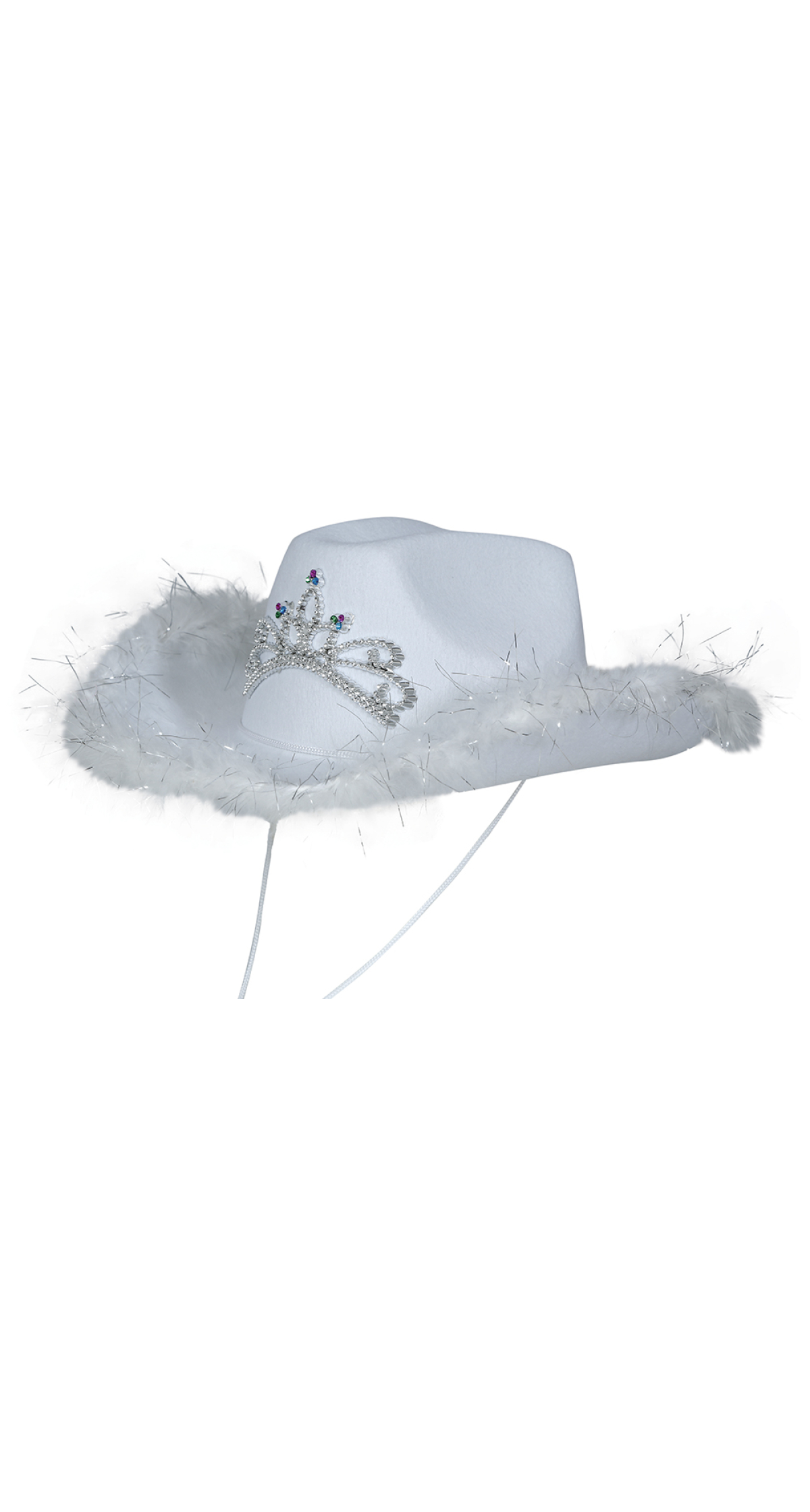 Hens Party Cowboy Hat With Boa - Adult One Size - Image 5