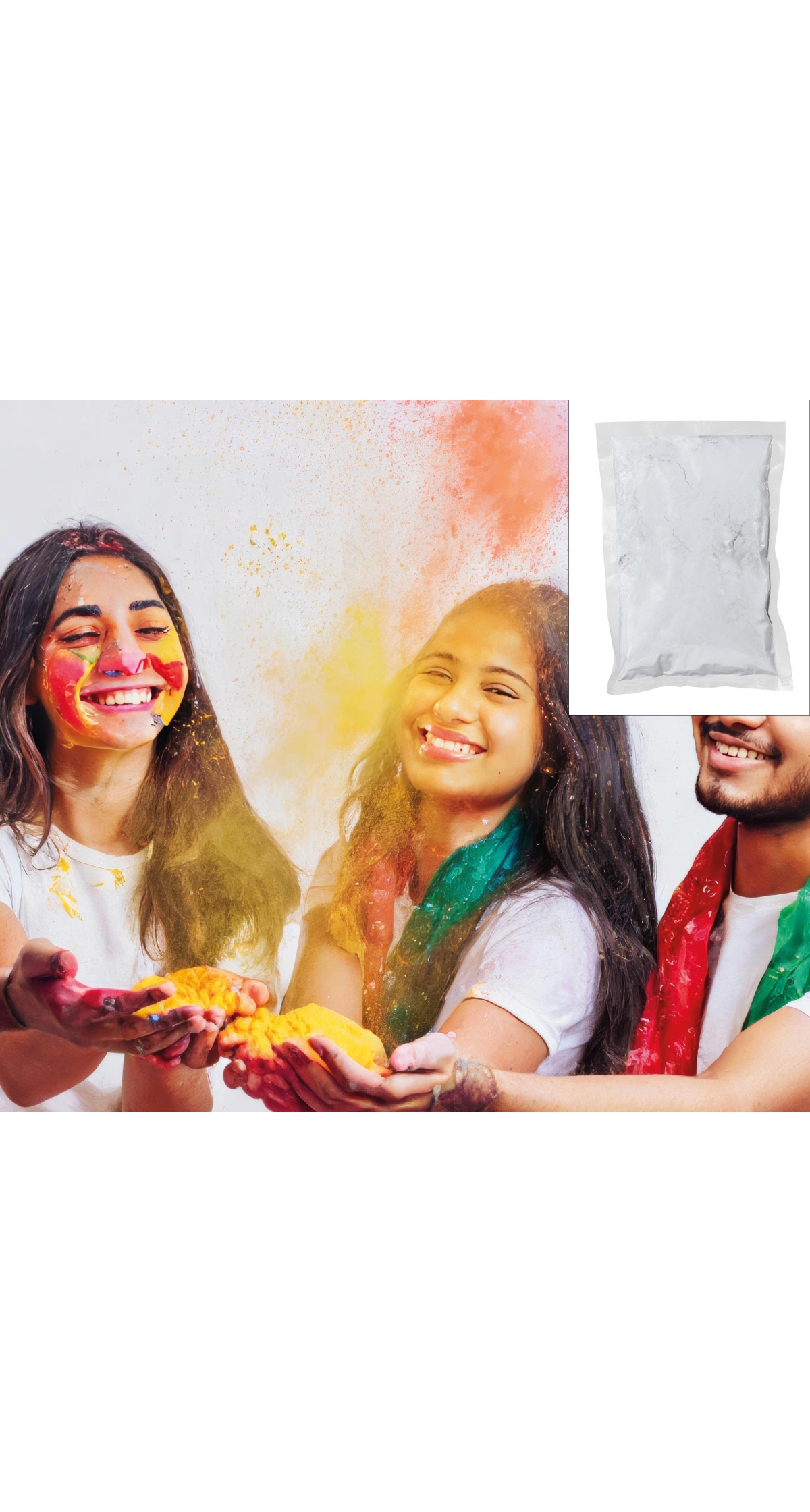 Holi Festival Powder White 200gr